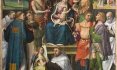 Madonna con bambino, santi e committente