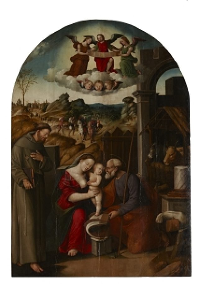 Natività di Gesù con San Francesco