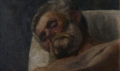 Testa di uomo sofferente